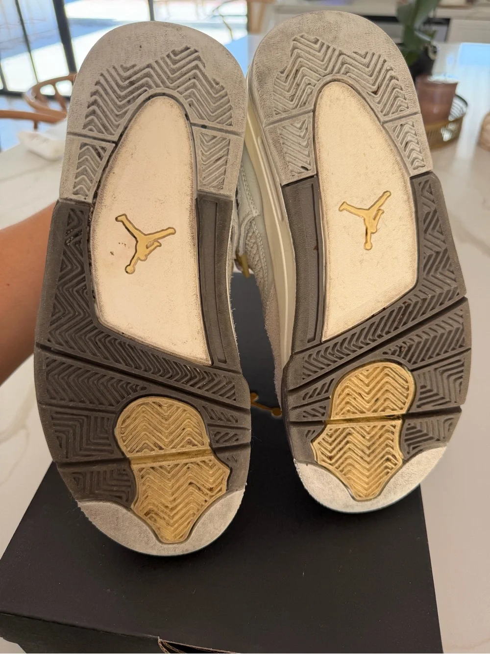 Jordan Kids Sneakers in White, Gray and Black